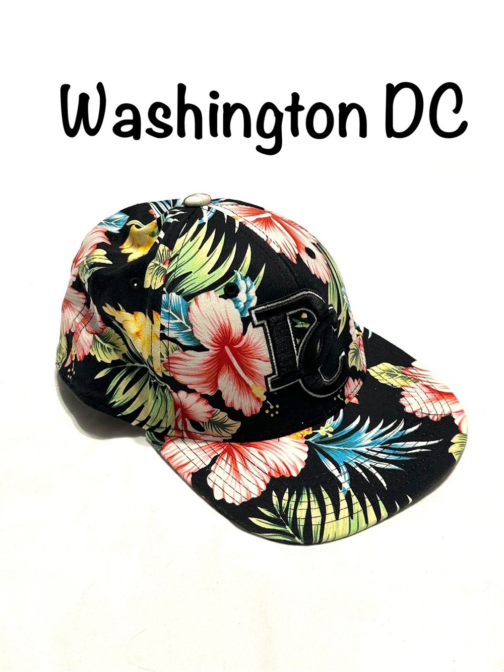 5/$15💥 Washington DC Floral Snapback Hat Visor Cap Hibiscus 🌺